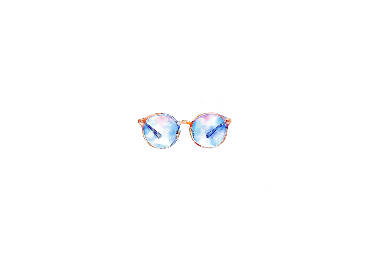 Watercolor Eyeglasses Throw Pillow | Dreamy Tie-Dye Decorative Pillow | Book Lover Gift