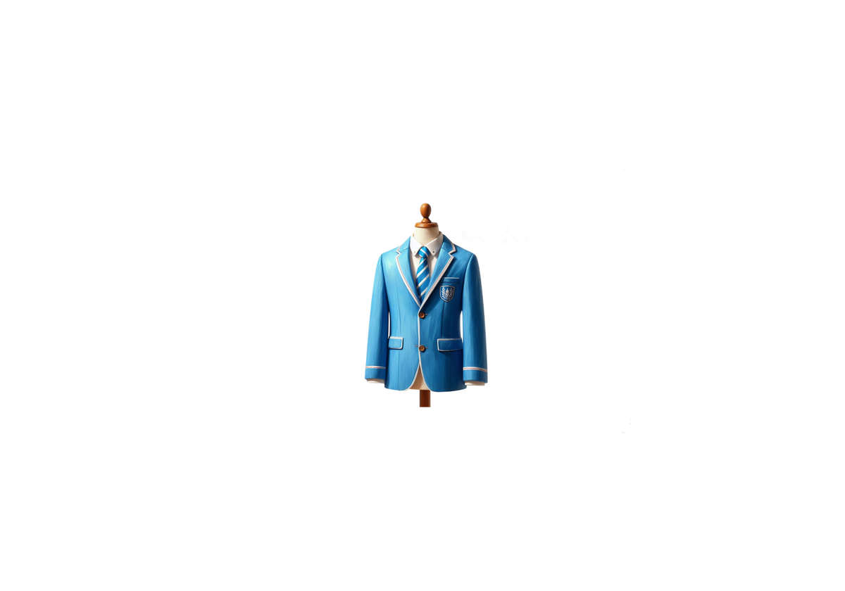School Blazer Throw Pillow | Classic Blue Uniform Jacket Decorative Pillow | Prep School Grad Gift