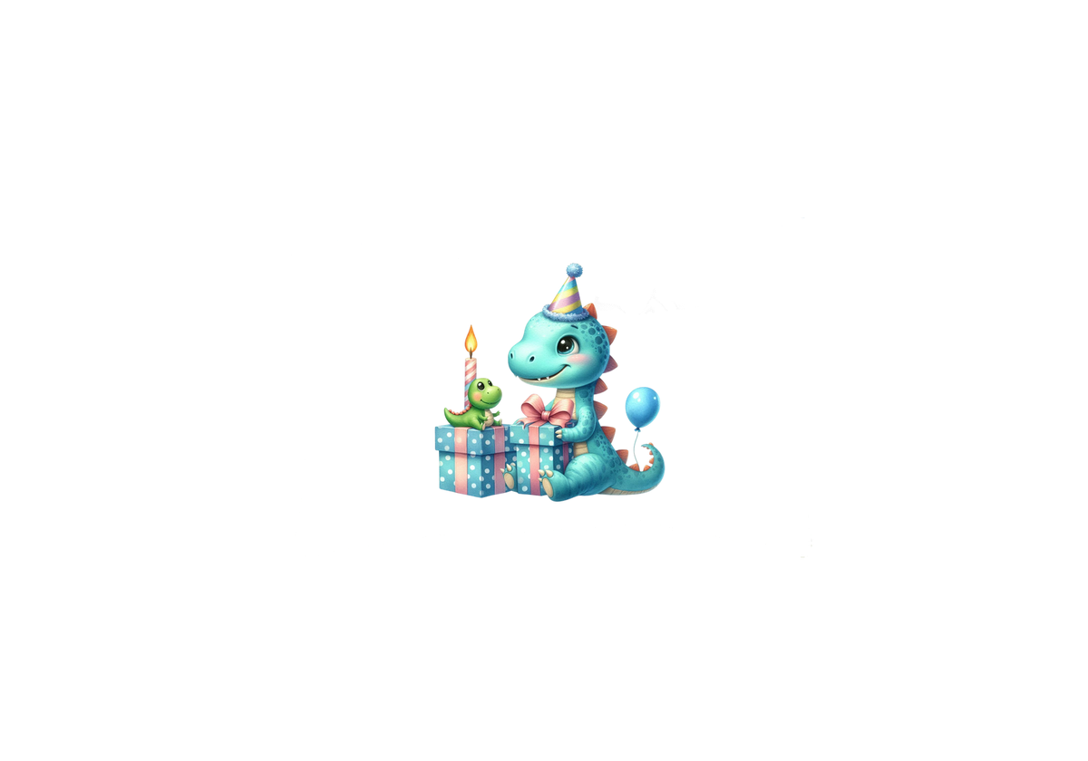 Birthday Dinosaur Throw Pillow | Cute Blue Dino Party Decorative Pillow | Kids Room Gift