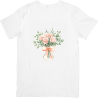 Thumbnail for Blush Rose Bouquet T-Shirt | Watercolor Floral Graphic Tee | Bridesmaid Gift