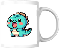 Thumbnail for Kawaii Dinosaur Mug | Cute Cartoon Dino Coffee Mug | Kids Dinosaur Lover Gift