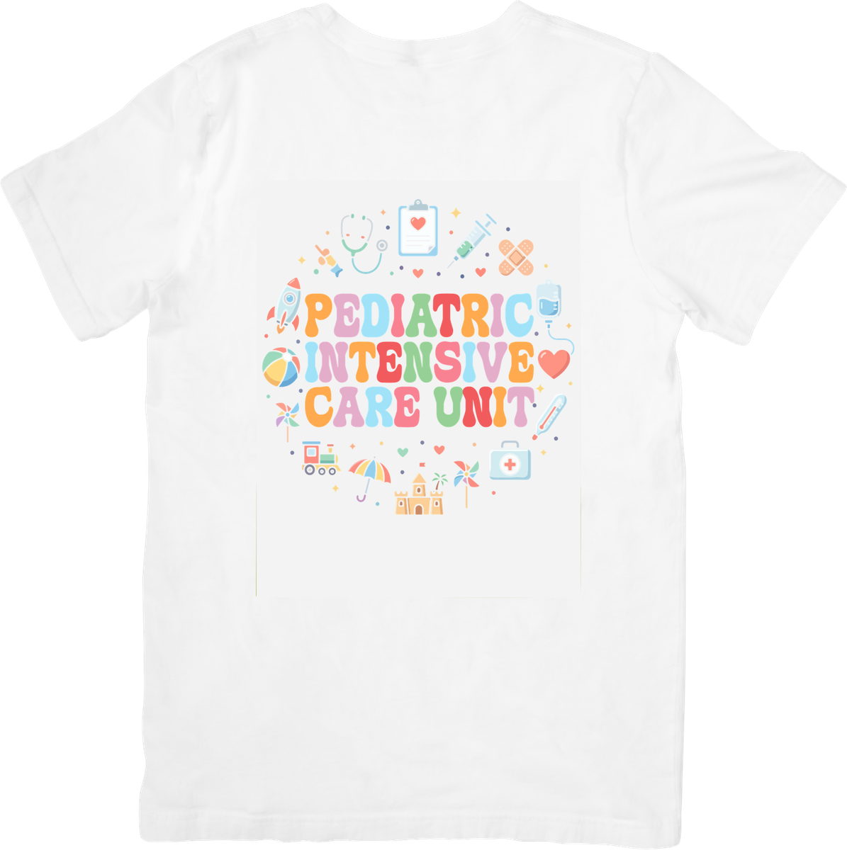 Pediatric Intensive Care Unit T-Shirt | Retro Groovy PICU Nurse Graphic Tee | Nurse Gift
