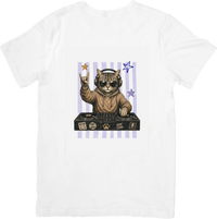Thumbnail for DJ Cat T-Shirt | Cool Turntable Music Graphic Tee | Cat Lover Gift