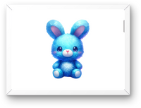 Thumbnail for Blue Bunny Wall Art | Cute Watercolor Rabbit Print | Nursery Kids Room Gift