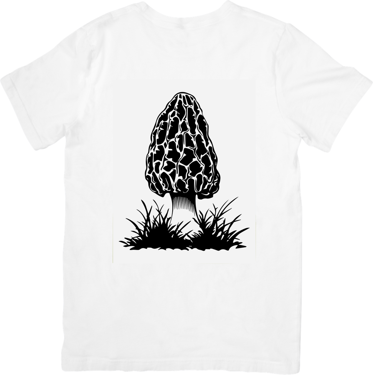 Morel Mushroom T-Shirt | Black Foraging Graphic Tee | Mushroom Hunter Gift