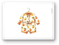 Thumbnail for Citrus Baby Romper Wall Art | Watercolor Orange Outfit Print | Nursery Baby Shower Gift