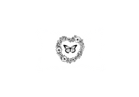 Thumbnail for Floral Heart Butterfly Throw Pillow | Black Line Art Decorative Pillow | Boho Home Gift