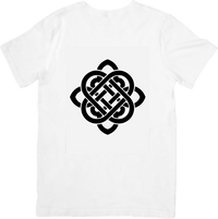 Thumbnail for Celtic Love Knot T-Shirt | Black Interlocking Heart Graphic Tee | Irish Couple Gift