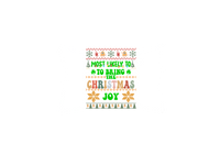 Thumbnail for Most Likely To Bring The Christmas Joy Throw Pillow | Ugly Sweater Decorative Pillow | Holiday Family Gift