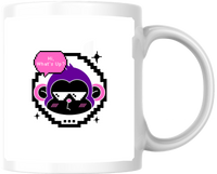 Thumbnail for Pixel Monkey Mug | Retro Purple Gamer Coffee Mug | Cool Cheeky Gift