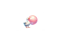 Thumbnail for Bubblegum Goose Throw Pillow | Cute Whimsical Decorative Pillow | Kids Room Gift