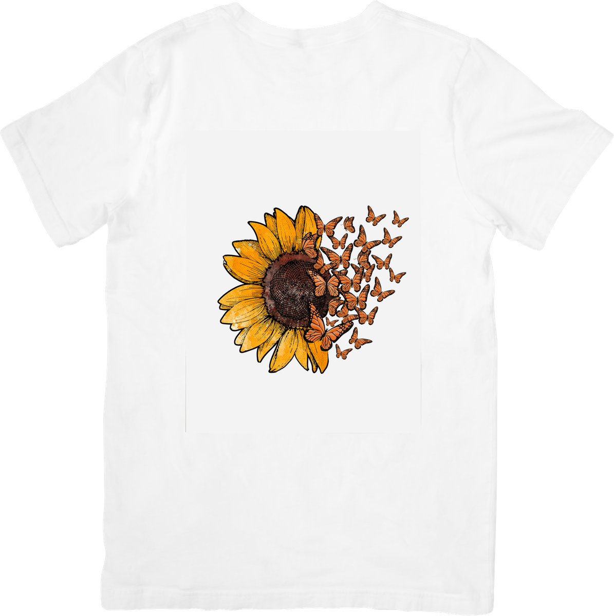 Sunflower Butterfly T-Shirt | Vintage Sunflower Graphic Tee | Nature Lover Gift
