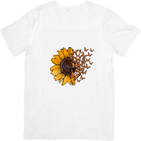 Thumbnail for Sunflower Butterfly T-Shirt | Vintage Sunflower Graphic Tee | Nature Lover Gift