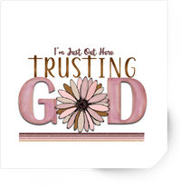Thumbnail for Trusting God Sticker | Boho Daisy Faith Vinyl Decal | Christian Inspirational Gift