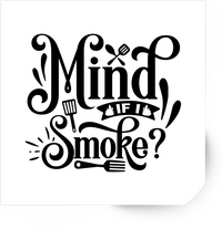 Thumbnail for Mind If I Smoke BBQ Sticker | Funny Grilling Quote Vinyl Decal | Grill Master Gift