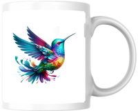 Thumbnail for Rainbow Hummingbird Mug | Vibrant Colorful Bird Coffee Mug | Nature Lover Gift