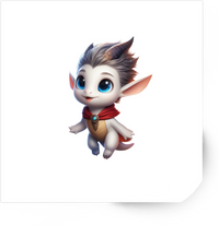 Thumbnail for Baby Dragon Imp Sticker | Cute Fantasy Creature Vinyl Decal | Kawaii Kids Fantasy Gift