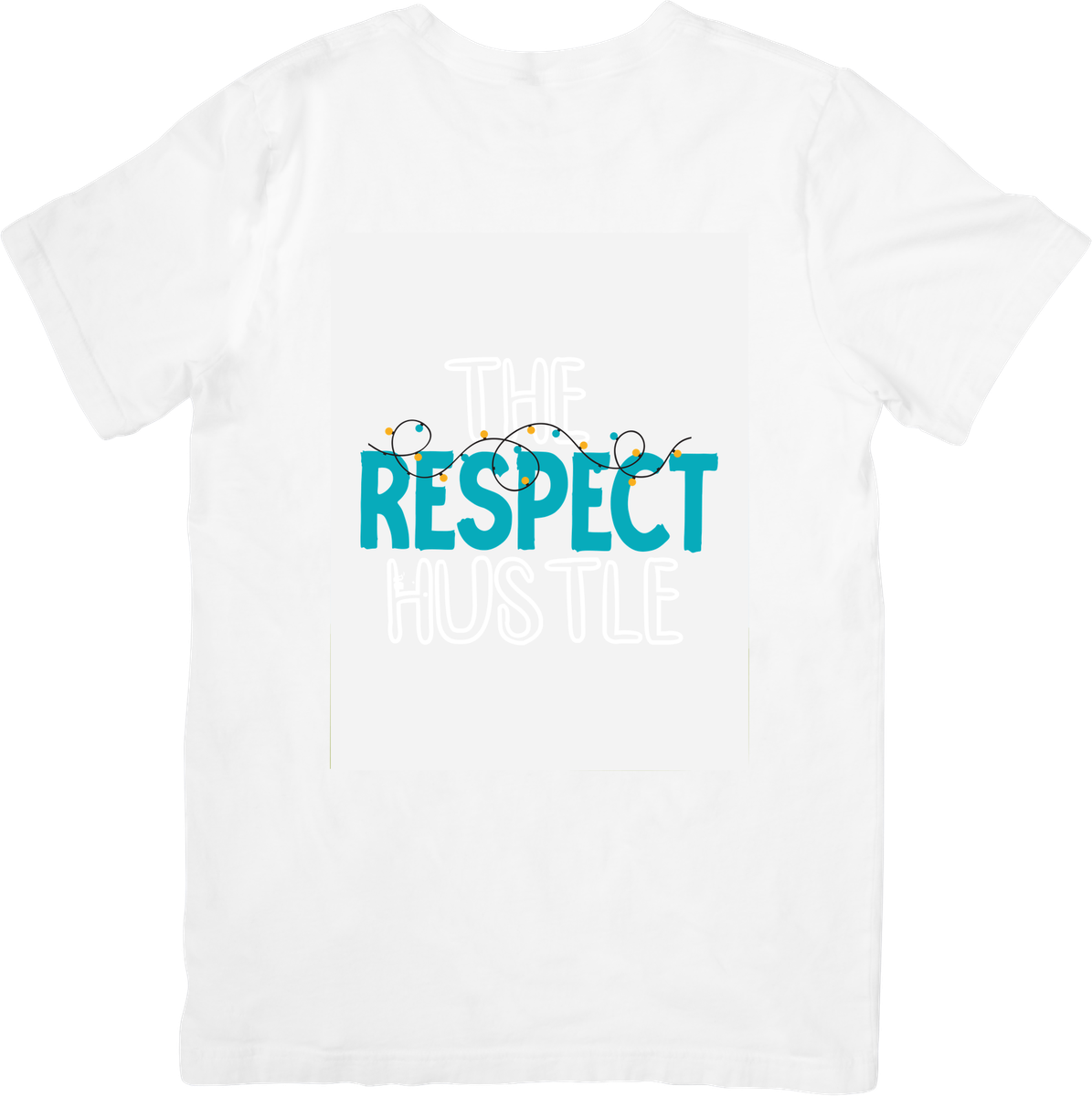 Respect The Hustle T-Shirt | Motivational Teal Typography Graphic Tee | Entrepreneur Gift