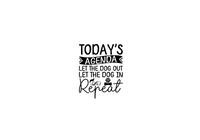 Thumbnail for Today's Agenda Dog Throw Pillow | Funny Let The Dog Out Decorative Pillow | Dog Lover Gift