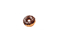 Thumbnail for Chocolate Donut Throw Pillow | Watercolor Glazed Doughnut Decorative Pillow | Kitchen Kids Gift