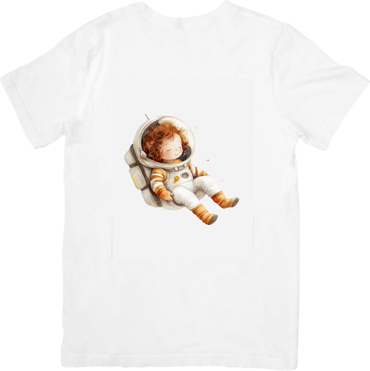Sleeping Baby Astronaut T-Shirt | Watercolor Space Graphic Tee | Cute Kids Gift