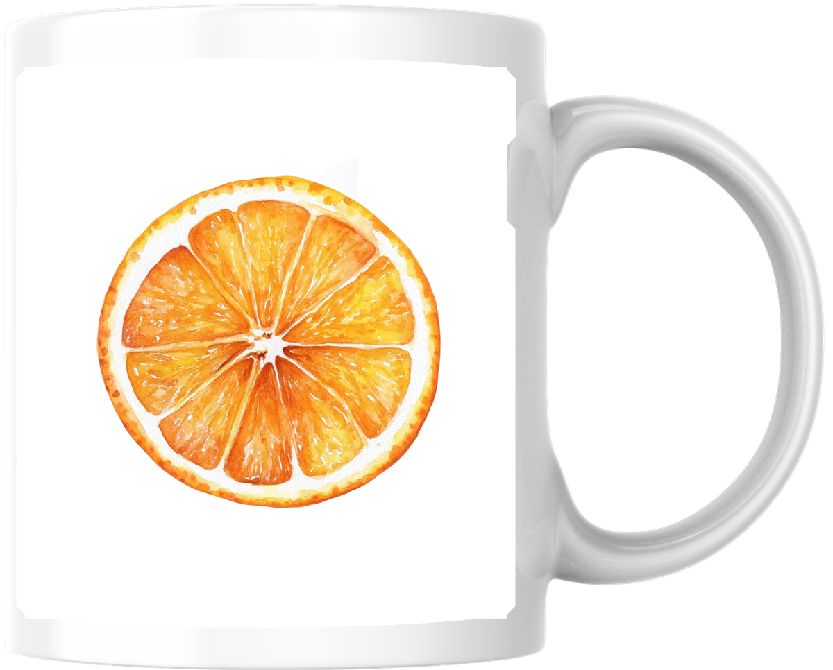Orange Slice Mug | Watercolor Citrus Fruit Coffee Mug | Kitchen Summer Gift