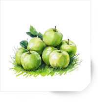 Thumbnail for Green Apples Sticker | Watercolor Fruit Vinyl Decal | Kitchen Foodie Gift
